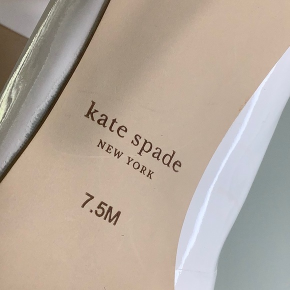 Kate spade VIDA white patent leather pump heel size 7.5 M NWOT - Picture 10 of 13